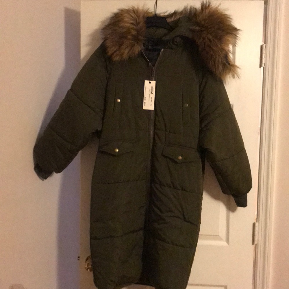 Dance & Marvel Fur hooded puffer